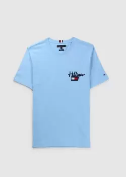 Tommy Hilfiger Mens Painted Graphic T-Shirt In Vessel Blue