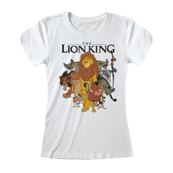 Lion King Classic - Vintage Group Pose Womens X-Large T-Shirt - White