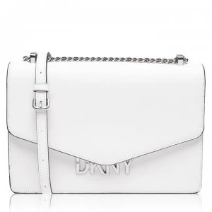 DKNY Flap Over Logo Bag - White WHT