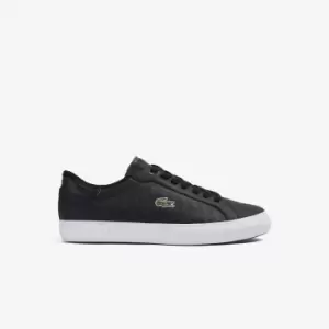 Mens Lacoste Powercourt Leather Trainers Size 11 UK Black & White