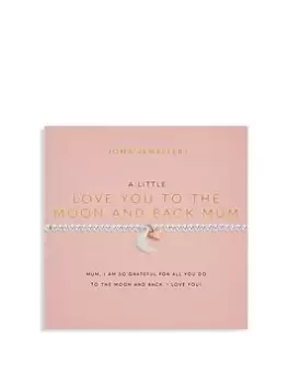 Joma Jewellery Mother'S Day A Little... Love You To The Moon And Back Mum - Silver And Rose Gold Bracelet - 17.5Cm Stretch