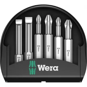 Wera 05056474001 Mini-Check Slotted/Phillips/Pozidriv Bits 50mm, 6...