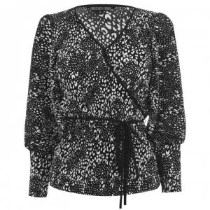 Biba Plisse Top - Animal Print