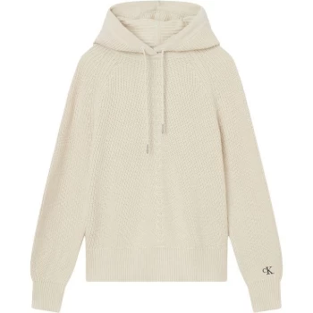 Calvin Klein Jeans Premium Knit Hoodie - MUSLIN ACJ