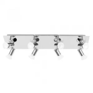 Consul 8-Way Rectangular Plate Spotlight Fitting in Chrome