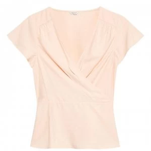 Jack Wills Otley Frill Wrap Top - Pink