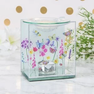 Butterfly Garden Glass Oil Burner