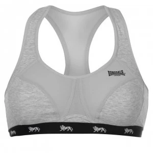 Lonsdale Crop Top Ladies - Grey Marl