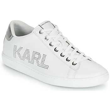 Karl Lagerfeld KUPSOLE II KARL PUNKT LOGO LO womens Shoes Trainers in White,4,5,6,6.5