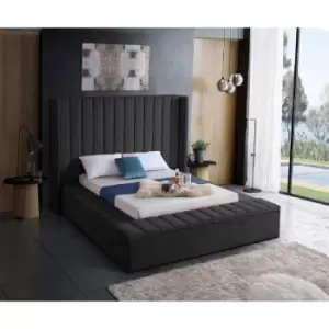 Kensington Bed King Plush Velvet Black