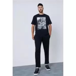 I Saw It First Black Jersey Pintuck Joggers - Black