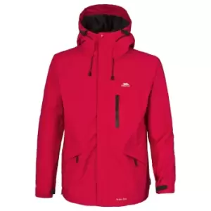 Trespass Mens Corvo Hooded Full Zip Waterproof Jacket/Coat (XS) (Red)