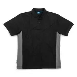 Tough Grit 2-Tone Polo Black / Charcoal - XS