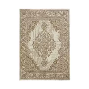 Indoor Outdoor Medallion Rug - Natural - 160x230cm