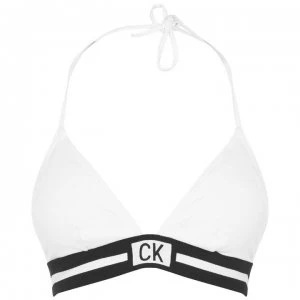 Calvin Klein Core Triangle Bikini Top - White YCD