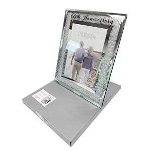 5" x 7" - Celebrations Crystal Frame - 60th Anniversary