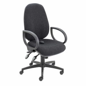 TC Office Maxi Ergo Chair with Fixed Arms, Charcoal