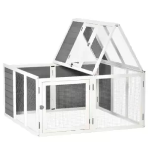 Pawhut Small Animal House With Openable Roof - Grey