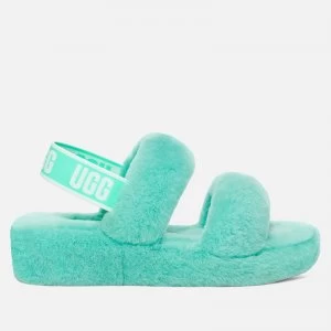 UGG Womens Oh Yeah Sheepskin Slides - Tide Pool - UK 6