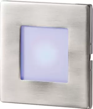 KnightsBridge Stainless Steel Recessed LED Wall Light Single Blue