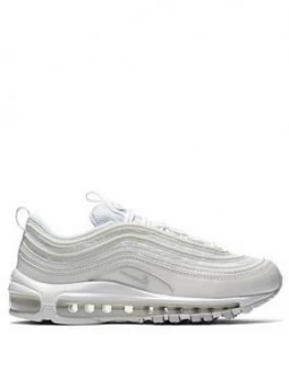 Nike Air Max 97 - White/Platinum, White/Platinum, Size 4, Women