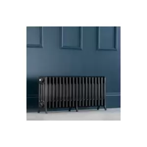 Arroll - Traditional Colosseum Horizontal Quad Bar Column Radiators 450 x 1142 Anthracite - Grey