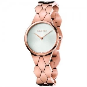 Calvin Klein Ladies Supreme SS PVD Rose gold Watch - K6E23646