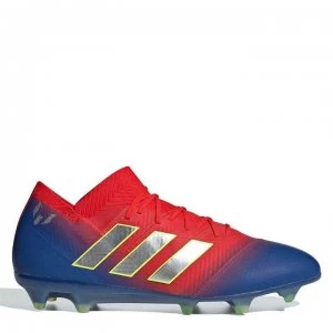 adidas Nemeziz Messi 18.1 FG Football Boots - Red/Silver/Blue