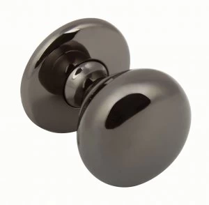 Wickes Black Nickel Knob and Plate 12302330