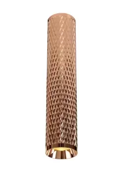 30cm Surface Mounted Ceiling Light, 1 x GU10, Rose Gold