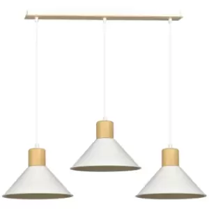 Emibig Rowen White Bar Pendant Ceiling Light 3x E27