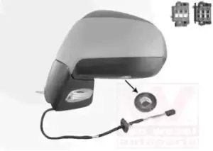 VAN WEZEL Wing mirror PEUGEOT 4076817 Outside mirror,Side mirror,Door mirror,Side view mirror,Offside wing mirror