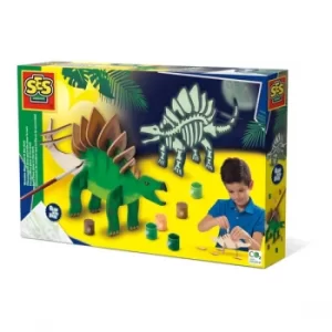 Ses Creative Childrens Wooden Dino Glow-in-the-Dark Kit- Unisex