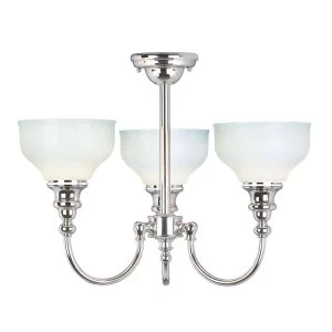 3 Light Bathroom Chandelier Pendant Light Polished Chrome IP44, G9