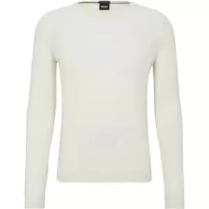 Boss Leno-P Knit Jumper - White