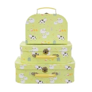 Sass & Belle Farmyard Friends 3Pcs Set Suitcases