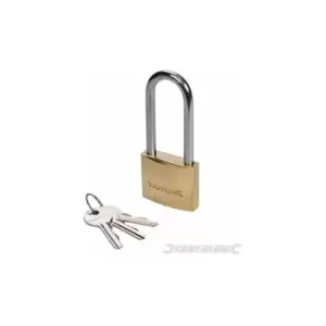 Brass Padlock Long Shackle 40mm MSS03L - Silverline