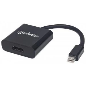 Manhattan Mini DisplayPort to HDMI Adapter Cable 4K 4K@60Hz Active Male to Female 19.5cm Black Polybag