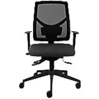 Energi-24 Office Seating Basic Tilt Ergonomic Office Chair with 3D Armrest and Adjustable Seat Mesh Fabric ME500 Black