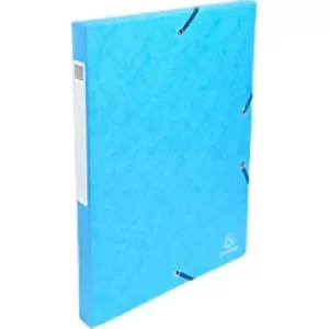 Exacompta Filing Box 50306E A4 Turquoise Glossy Card 25 x 33cm Pack of 8