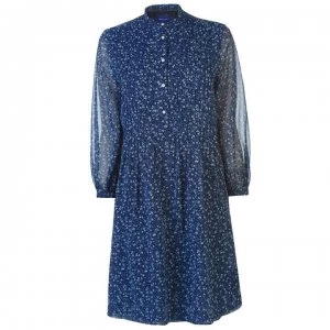 Gant Gant Chiffon Patterned Dress Ladies - 423 Blue