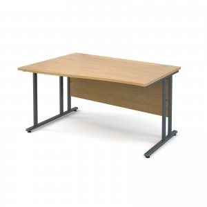 Maestro 25 GL Left Hand Wave Desk 1400mm - Graphite cantilever Frame