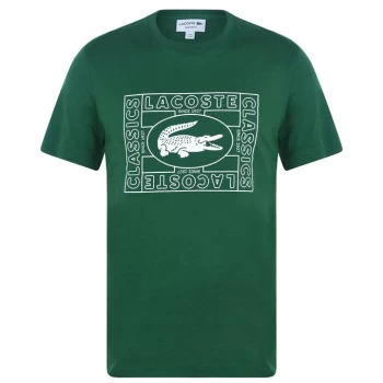 Lacoste Box Word T Shirt - Green