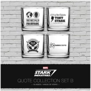 Marvel Iron Man Stark Industries Glass Set 4 pack Set 2