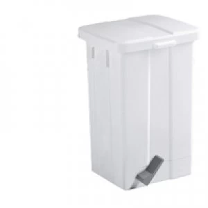 Slingsby Pedal Bin 50 Litre White 312252