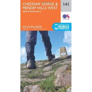 Cheddar Gorge and Mendip Hills West by Ordnance Survey (Sheet map, folded, 2015)