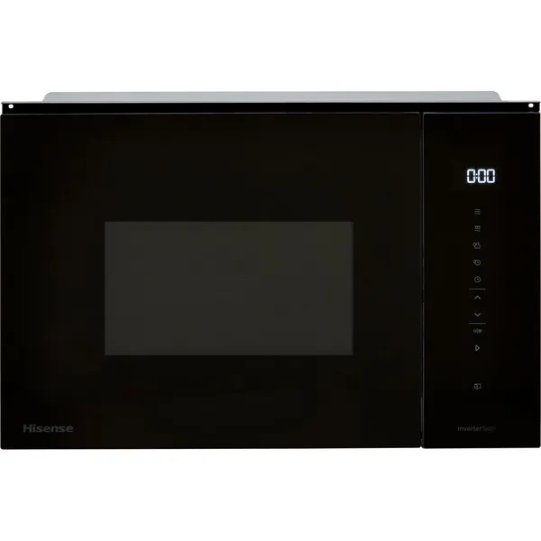 Hisense Hi6 BlackLine BIM325GI63DBGUK 39cm High, Built In Microwave With Grill Small - Jet Black