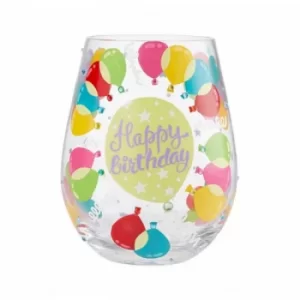 Birthday Balloons Glass