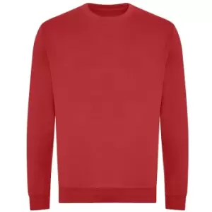 Awdis Mens Organic Sweatshirt (S) (Fire Red)