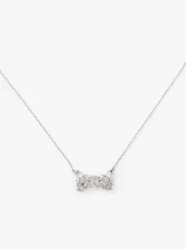 Kate Spade Take A Bow Mini Pendant, Clear/Silver, One Size